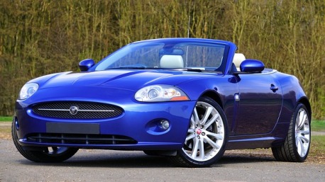blue jaguar car
